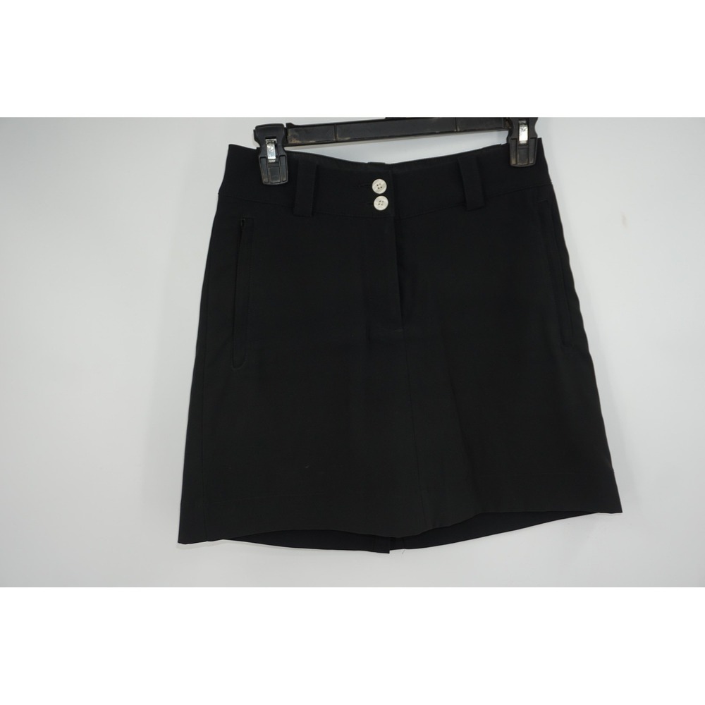 Nike Golf Skort Womens 0 Black Dri-FIT Tour Performance Stretch Pockets